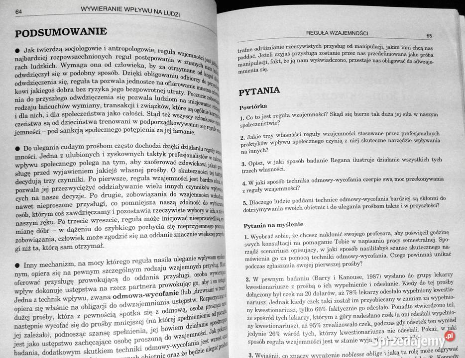 Wywieranie wpływu na ludzi Teoria i praktyka lubelskie sprzedam
