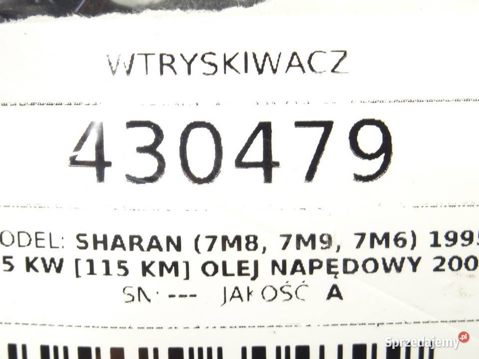 WTRYSKIWACZ VW SHARAN 0414720038 19 115 9510