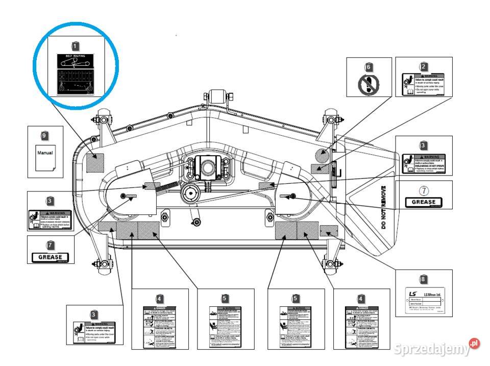 Naklejka informująca LS Tractor 40376541 Tajęcina sprzedam