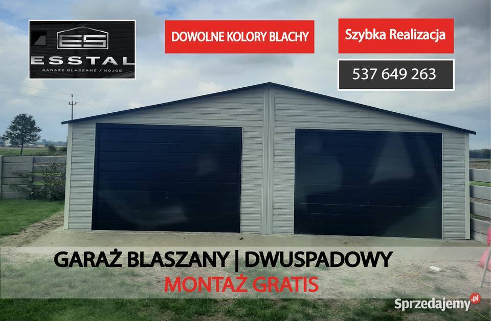 0102 Garaż BlaszanyBlaszak Wiata Garaże Wiaty Sprzedaż pomorskie Starogard Gdański