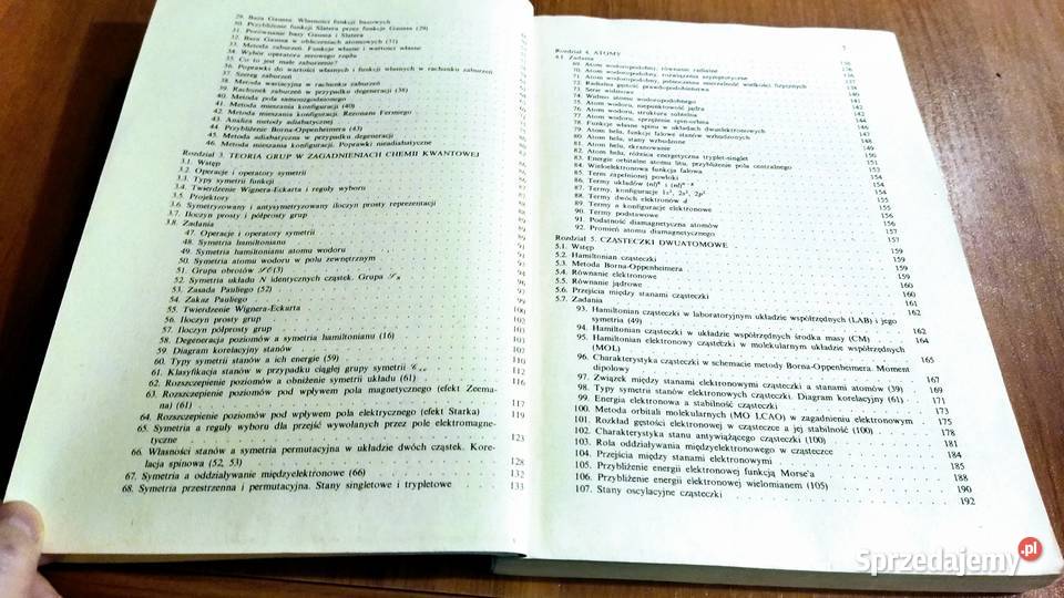 Zadania z chemii kwantowej Pyżalski Kręglewski Gdańsk sprzedam