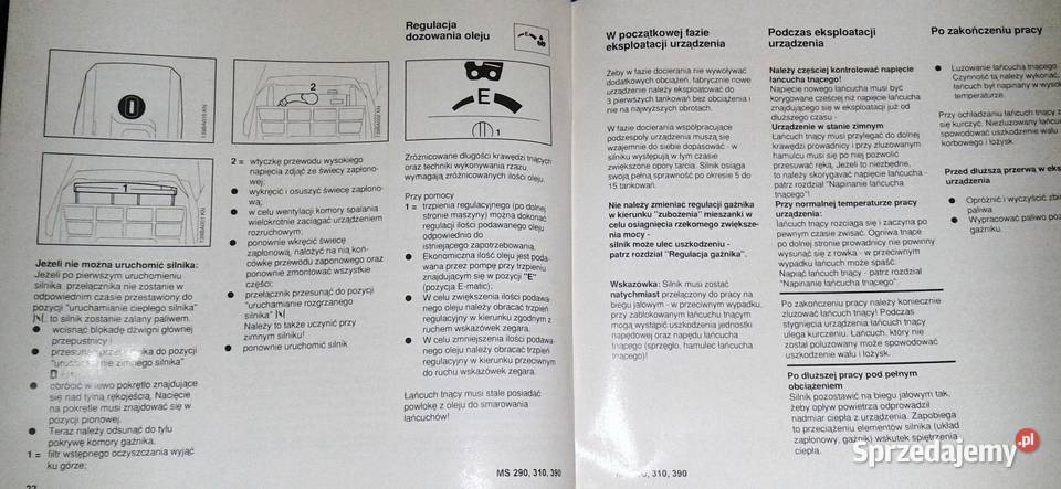 STHIL MS 290 310 390 Montaż obsługa eksploatacja Chełm