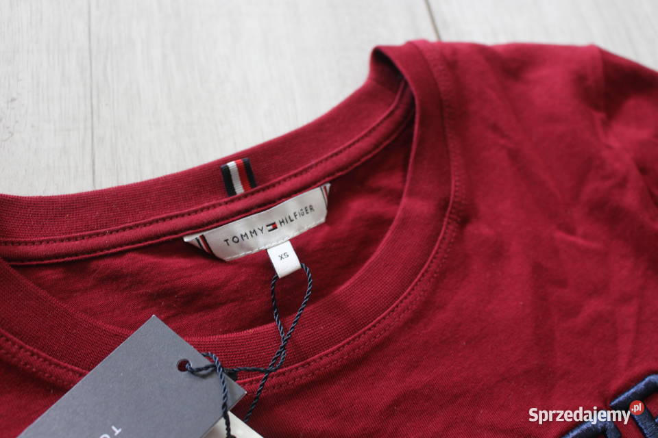 bordowa koszulka bawełniana xs Bez wzoru Warszawa