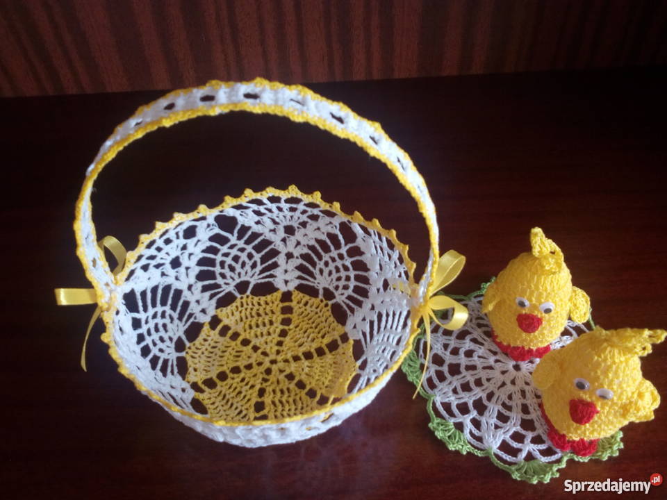Kurki koszyczki szydełkowe ozdoby łódzkie Zgierz