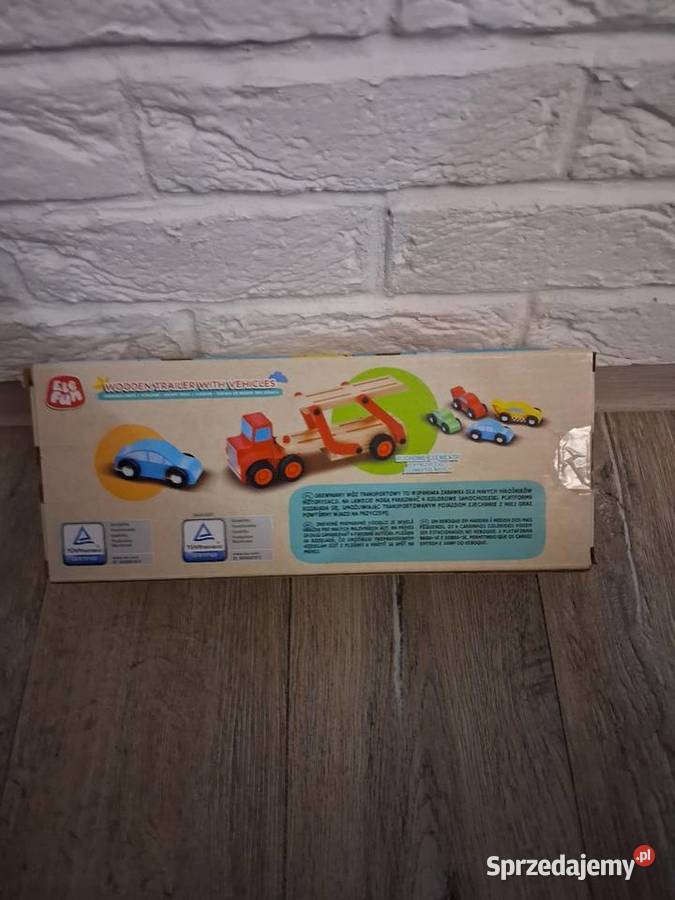 Klocki drewniane Auto laweta