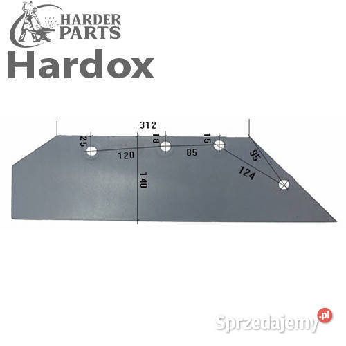 Lemiesz 300hektarów HARDOX 16616P części do