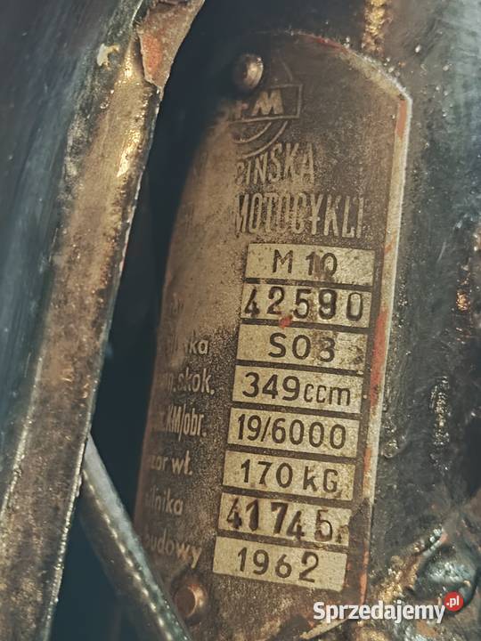 Junak M10 1962 Oryginał Zarejestrowany 14230km Brzesko