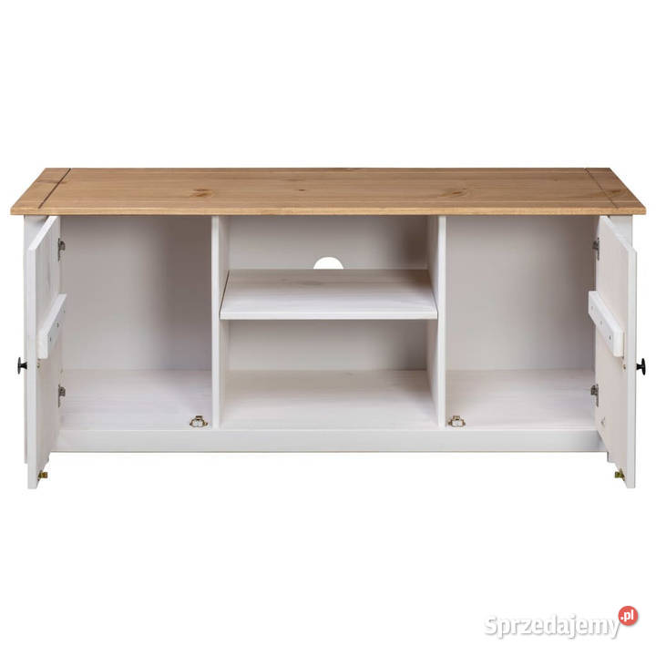 Szafka pod TV biała 120x40x50 lita sosna seria mazowieckie Warszawa