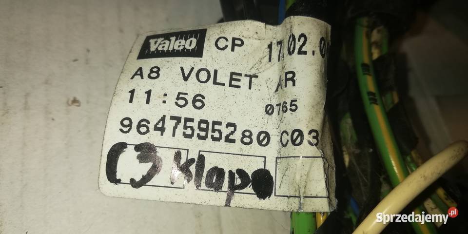 wiązka elektryczna klapy 9647595280 Citroen C3 Piotrków Trybunalski