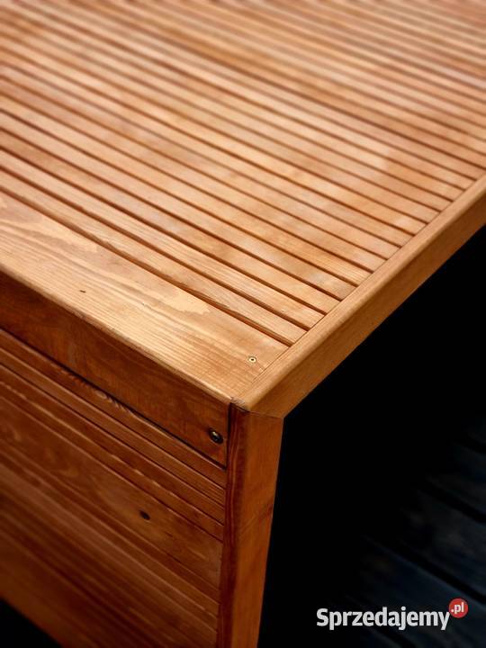 Meble ogrodowe drewniane tarasowe nieskładane