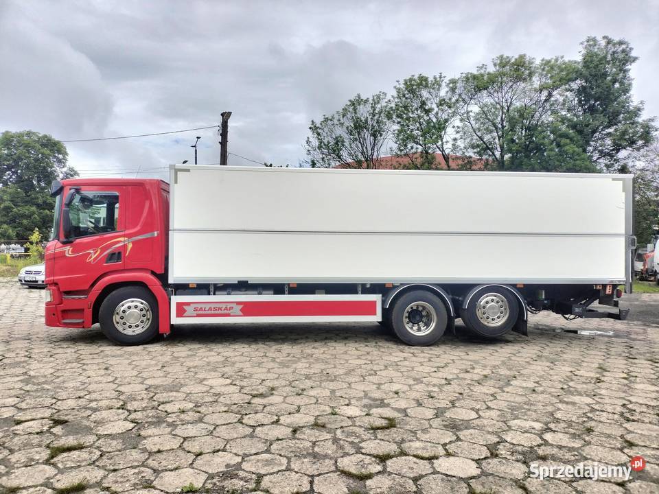 SCANIA P360 6x2 REGULOWANY KONTENER IZOTERMA czerwony Częstochowa sprzedam