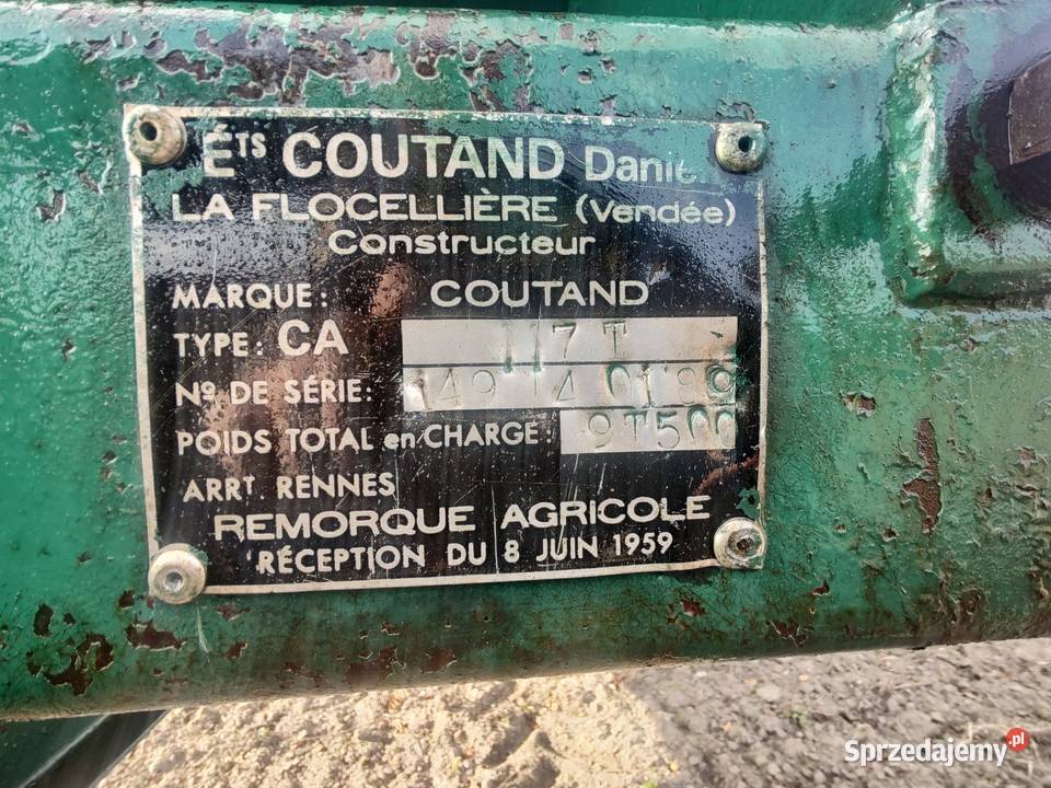 Rozrzutnik obornika nadstawki coutand 8t Łęczyca