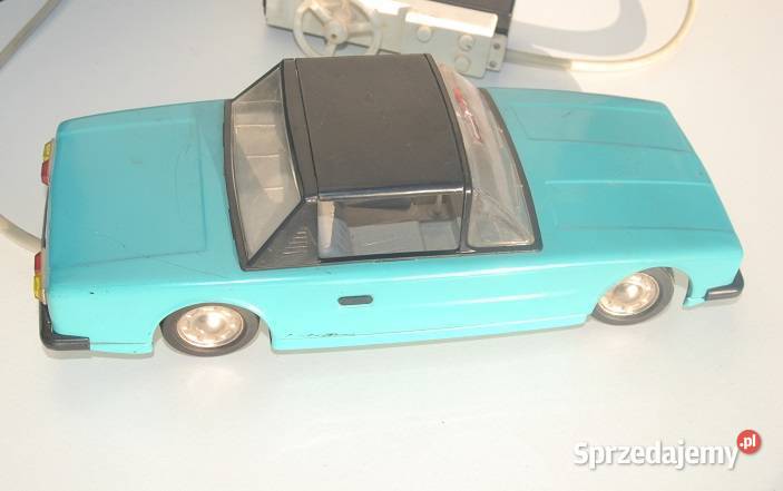 Stara zabawka samochód autko na kabel antyk PRL Cieszyn