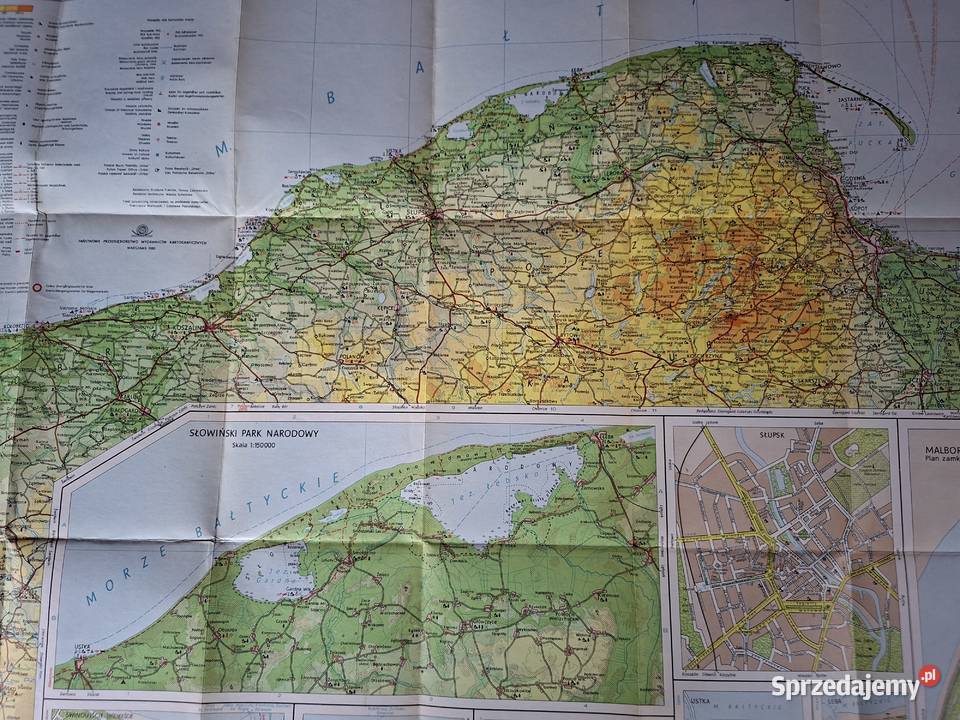 Pobrzeże Bałtyku 1400 000 mapa turystyczna Kraków
