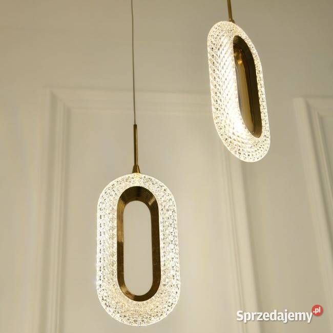 Żyrandol złoty nowoczesny lampa wisząca glamour Warszawa sprzedam