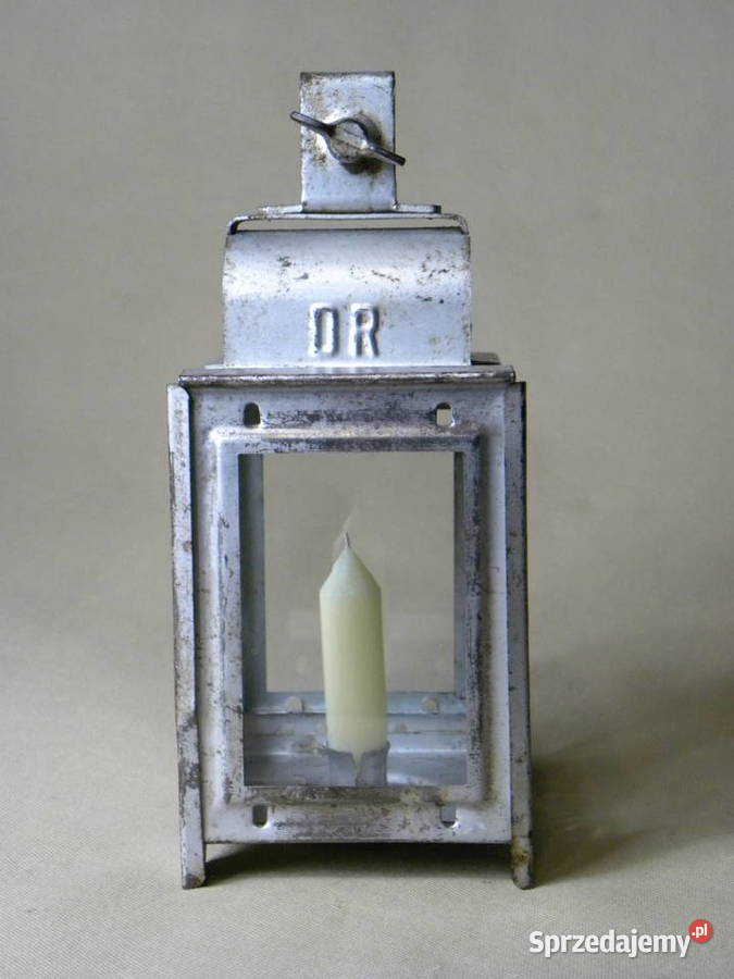 Niemiecka świecowa lampa kolejowa wagonowa DR Legnica