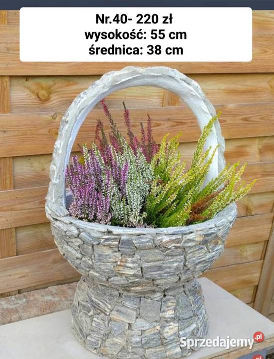 40 Oryginalna donica do ogrodu koszyczek na Długołęka-Świerkla