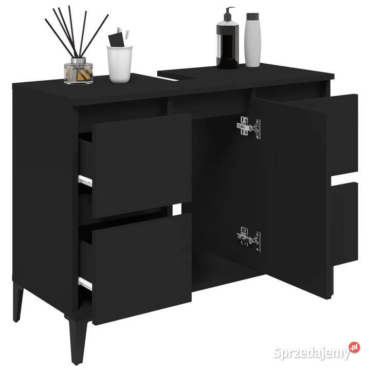 Szafka pod umywalkę czarna 80x33x60 WM821277 Łazienkowe Warszawa
