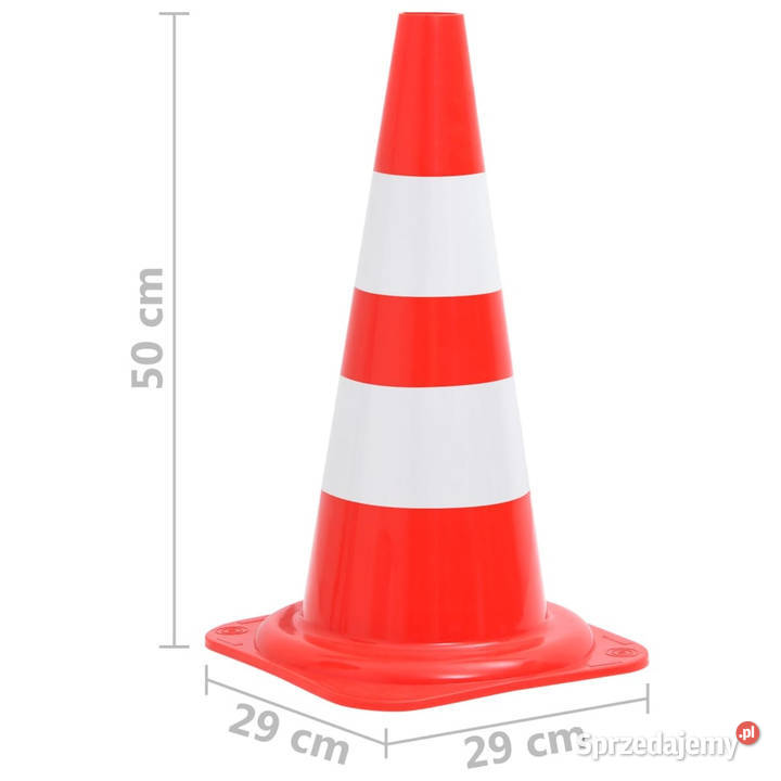 Odblaskowe pachołki drogowe 4 czerwonobiałe 50 Pozostałe sprzedam