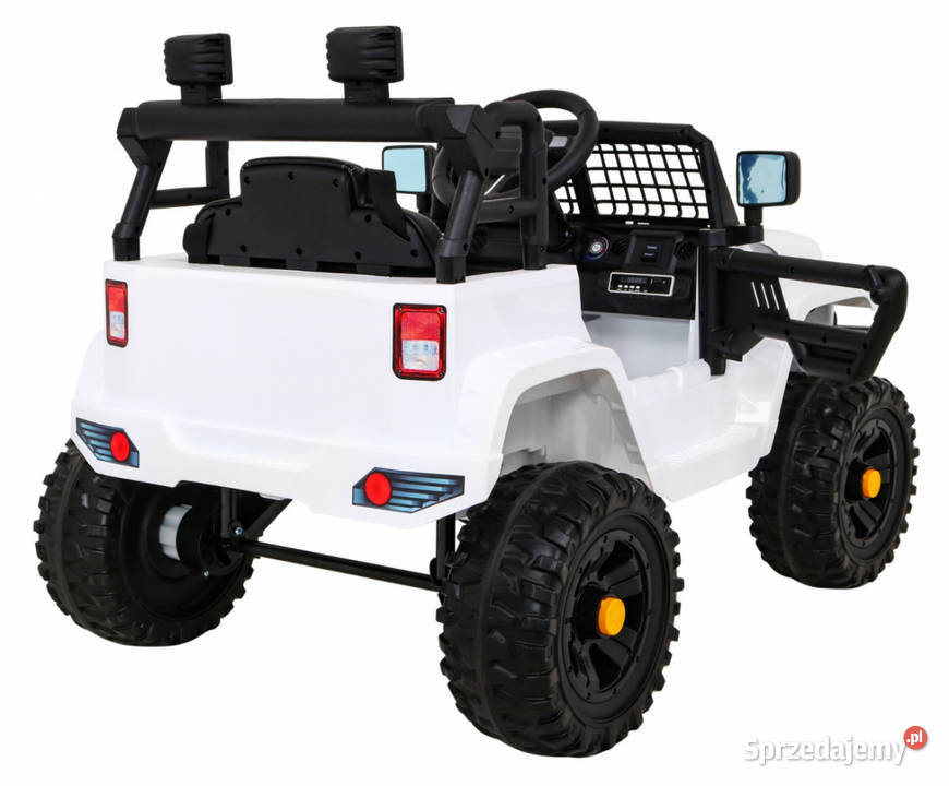 Autko Jeep Dark Night na akumulator dzieci Biały Łopuszno