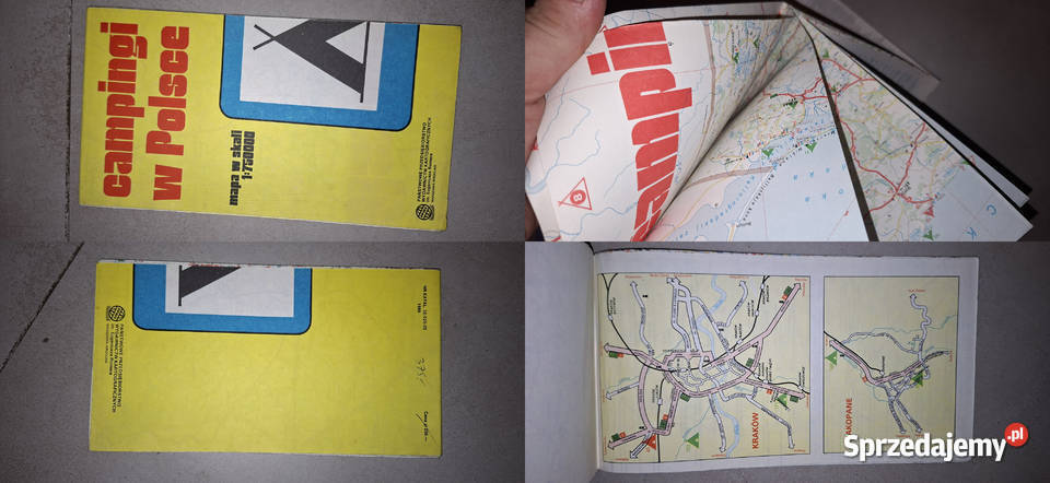 Unikatowa Mapa Campingi w Polsce 1981 Oryginał Kalisz sprzedam