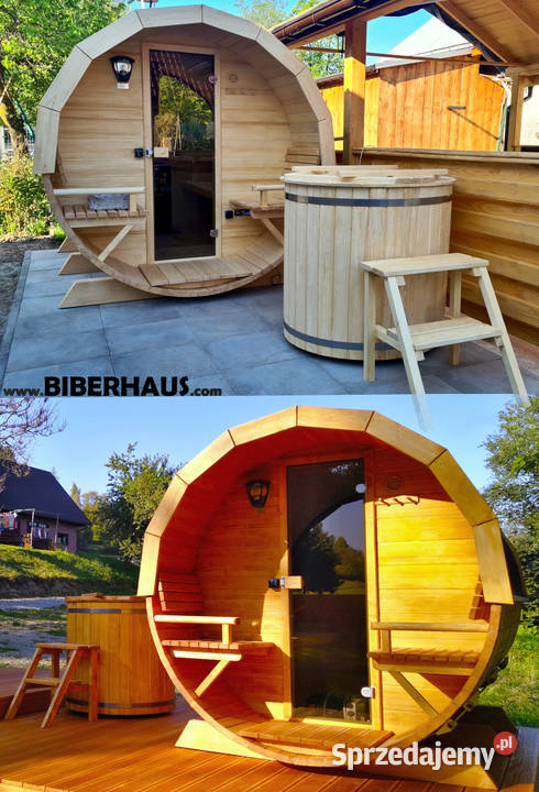 SAUNA Ogrodowa 300 PRZEDSIONEK zew Beczka 500L