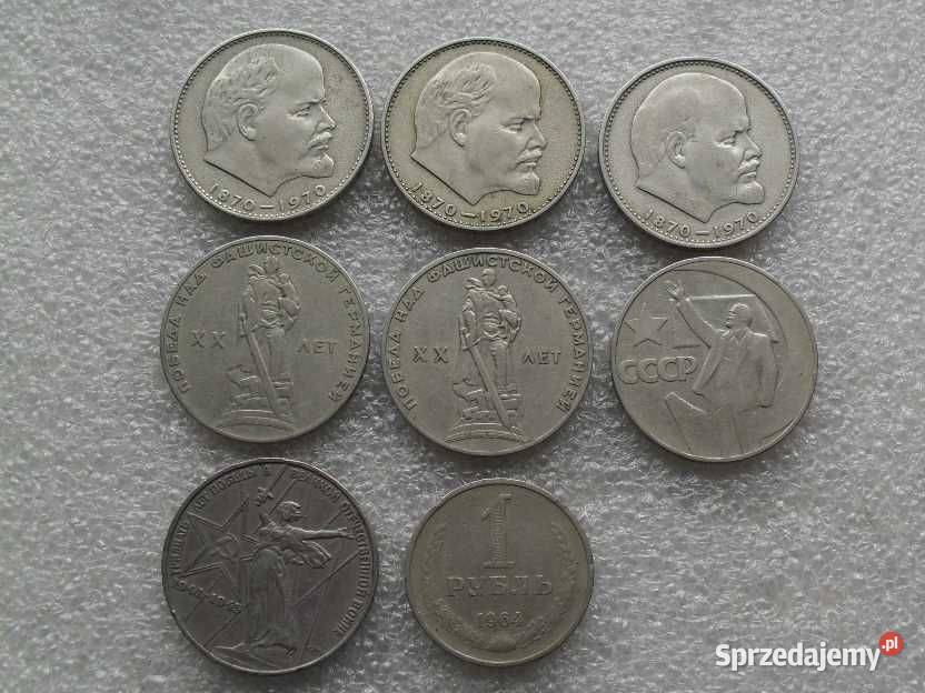 ZSRR Zestaw monet 1 rublowych 8 sztukCCCP Wrocław
