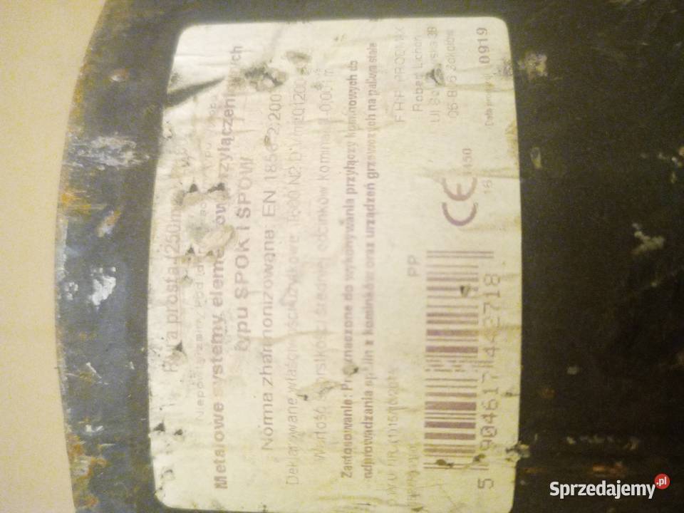 Rura prosta 250mm do kotła na paliwo stałe lubuskie