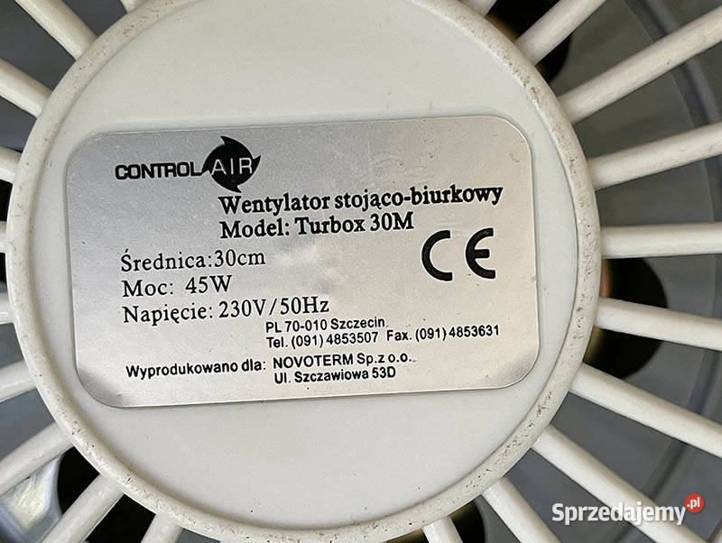 Wentylator stojąco biurkowy Control Air Turbox Kielce