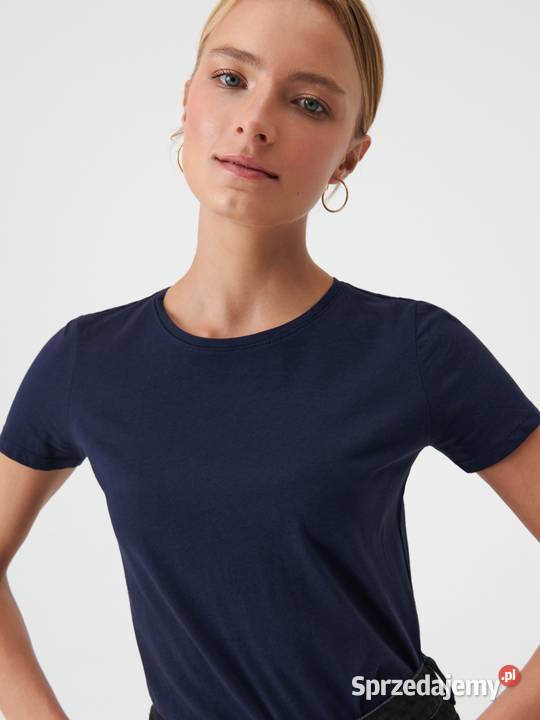 granatowy tshirt Sinsay Bluzki i koszule Olkusz