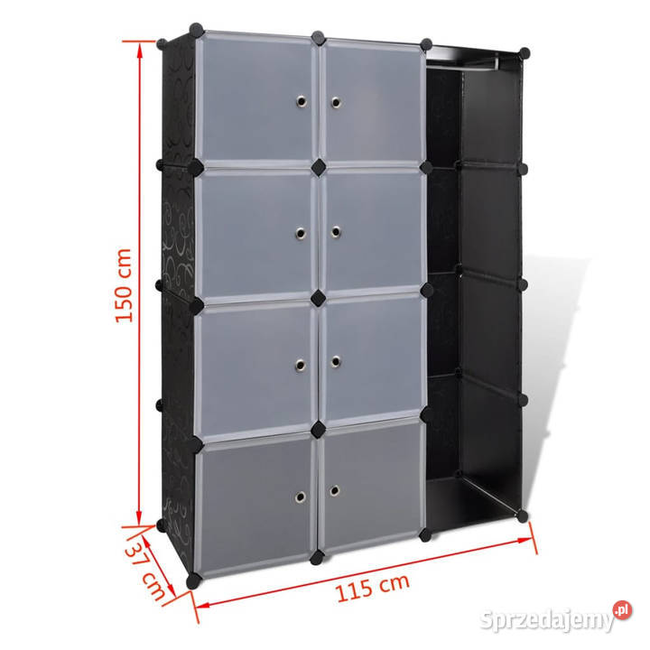 Szafa modułowa z 9 przegrodami 37x115x150 Warszawa