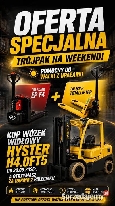 specjalna HYSTER H40FT5 2018r 4TLPG 2 paleciaki Oborniki sprzedam