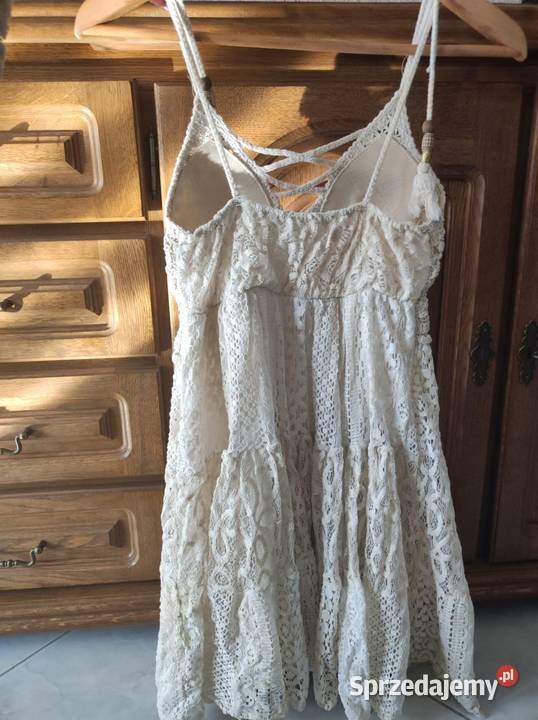 ZARA sukienka koronkowa ażurowa boho rozszerzana Kielce