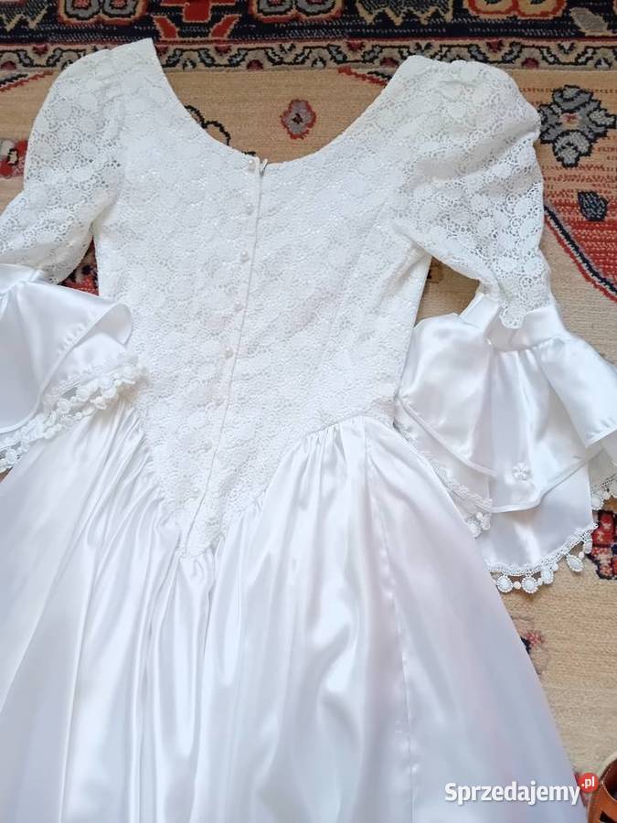 sukna ślubna śnieżna fantazja z rękawkiem Warszawa