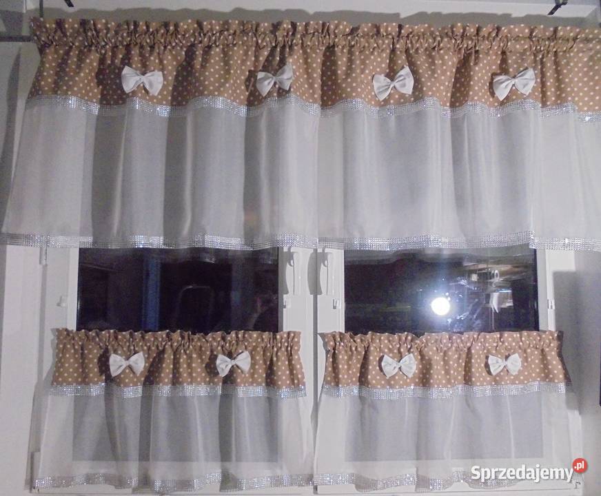 firanki w stylu glamur cyrkonie szyjemy na inny kolor Włocławek sprzedam
