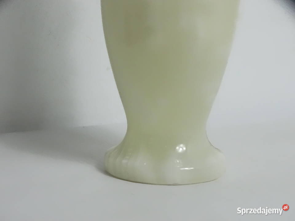 Elegancki wazon z naturalnego onyksu 20 Vintage Biłgoraj