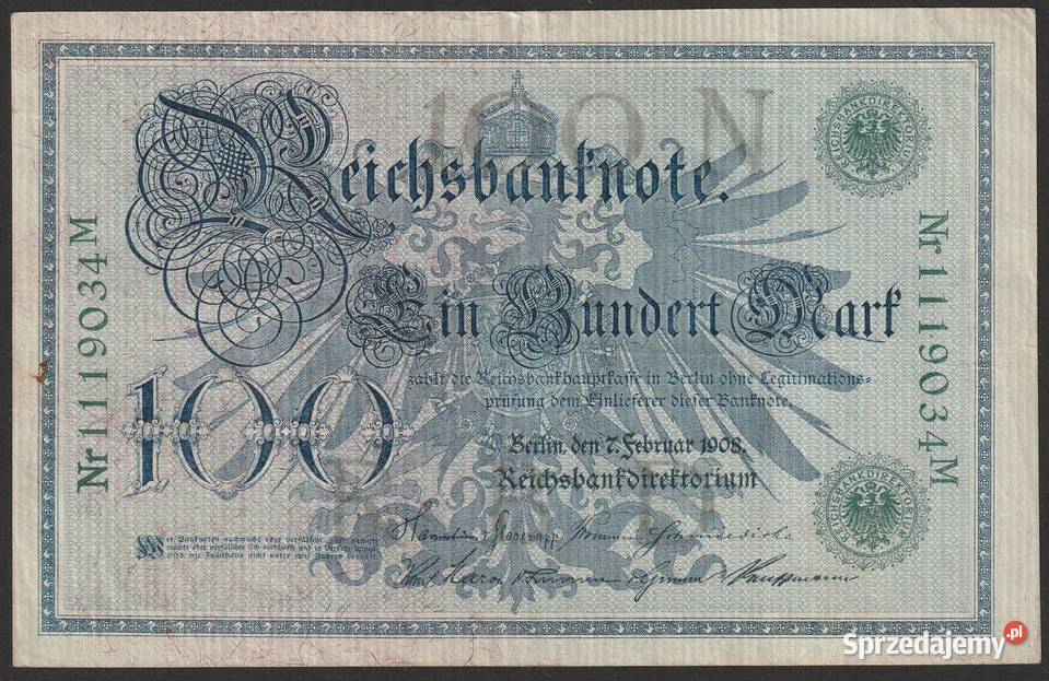 NIEMCY 100 MAREK 1908 Łódź