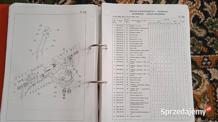 Katalog części zamiennych ciągnik rolniczy Ursus lubelskie Lublin