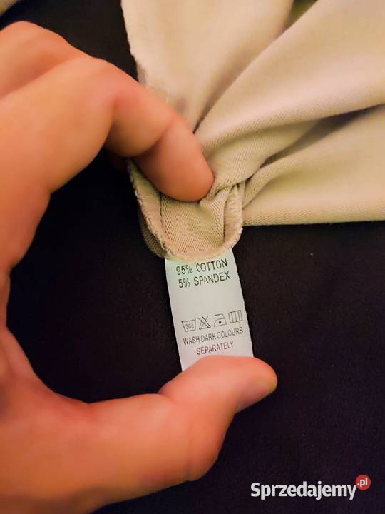 Elegancka Beżowa Bluzka Koszulka Bawełniana Suwałki