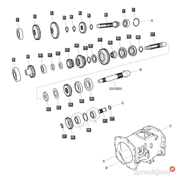 Łożysko kulkowe 30 x 62 x 16 A0862060 LS Tractor Tajęcina