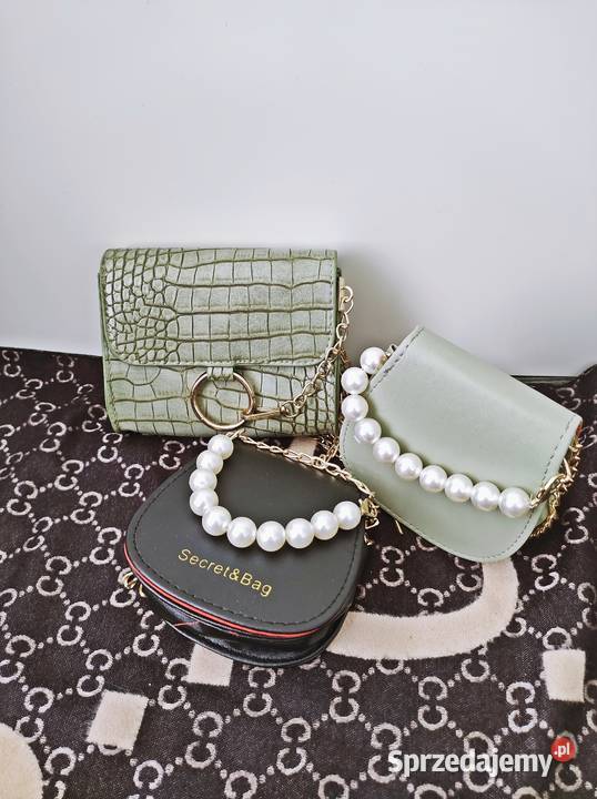 PROMOCJALATOPiękne mini torebkiKhaki i czarny Na ramię  Warszawa