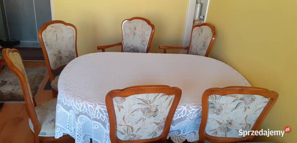 Stół z krzesłami w stylu Ludwikowskim Chełmno
