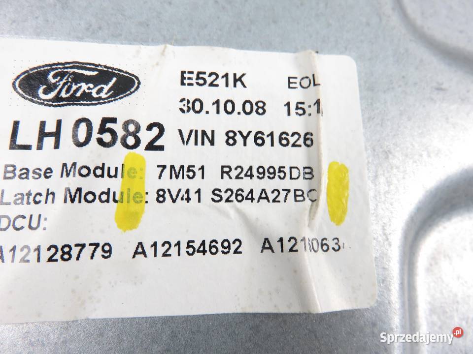 PODNOŚNIK SZYBY LEWY TYLNY FORD KUGA I