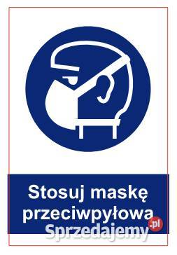 Naklejka BHP Stosuj maskę przeciwpyłową GL018 Biznes i Przemysł