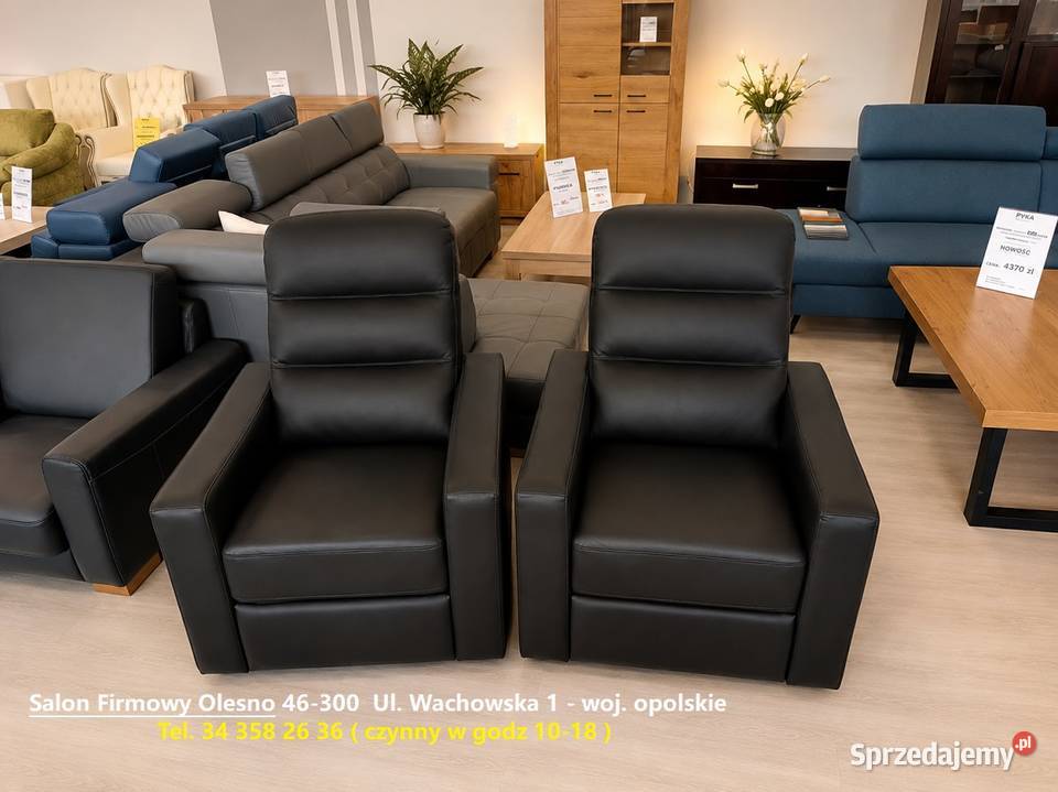 50 HIT Nowy Fotel ROZKŁADANY Relax Skóra Olesno sprzedam