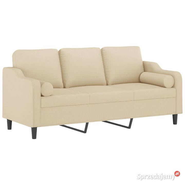 3osobowa sofa z poduszkami kremowa 180 tkanina Sofy i kanapy mazowieckie Warszawa