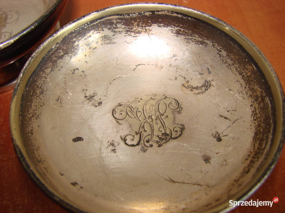mała miseczka z monogramem plater Antyki, Sztuka, Kolekcje pomorskie Pruszcz Gdański sprzedam