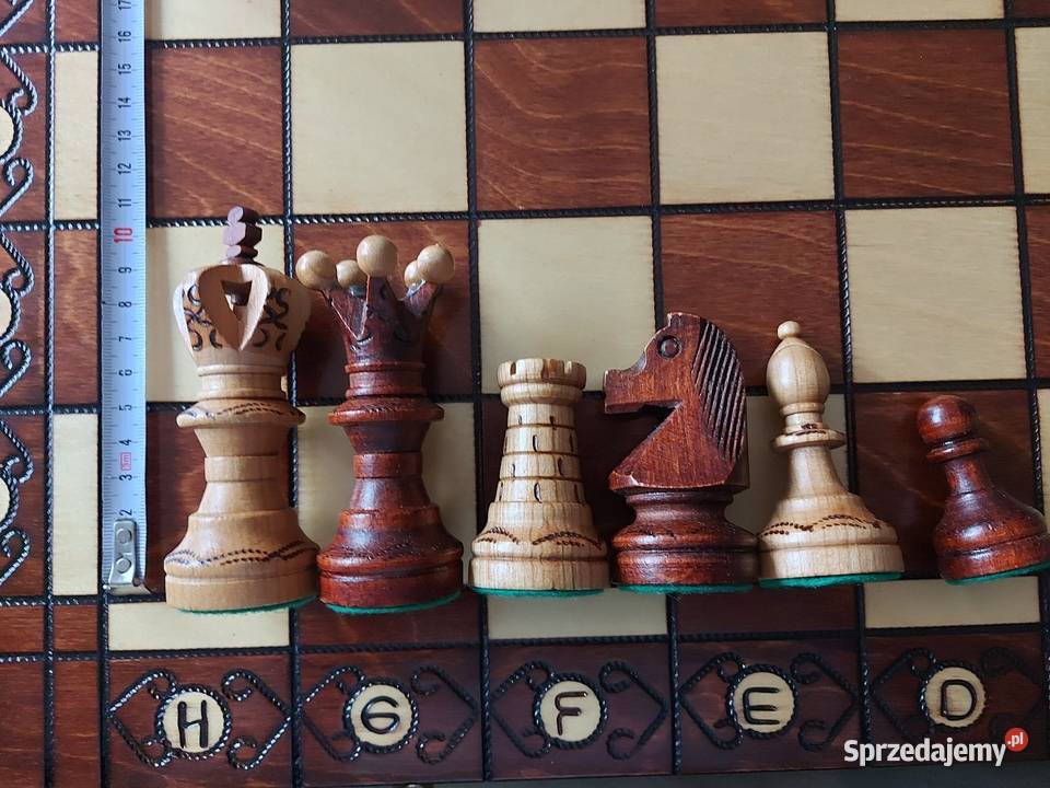 duże drewniane szachy 54x54