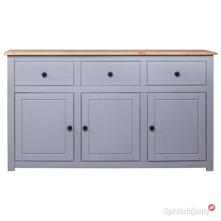 Szafka szara 135x40x80 lite drewno sosnowe seria