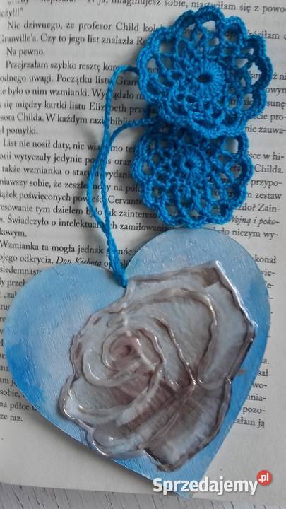 PRZEWIESZKI ZAKŁADKI DO KSIĄŻEK różane serduszka Wyposażenie wnętrz Piła